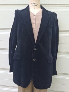 Vintage Chest=40" black velvet Men's Blazer